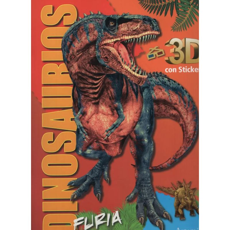 DINOSAURIOS 3D FURIA (CON STICKERS) (Nuevo)