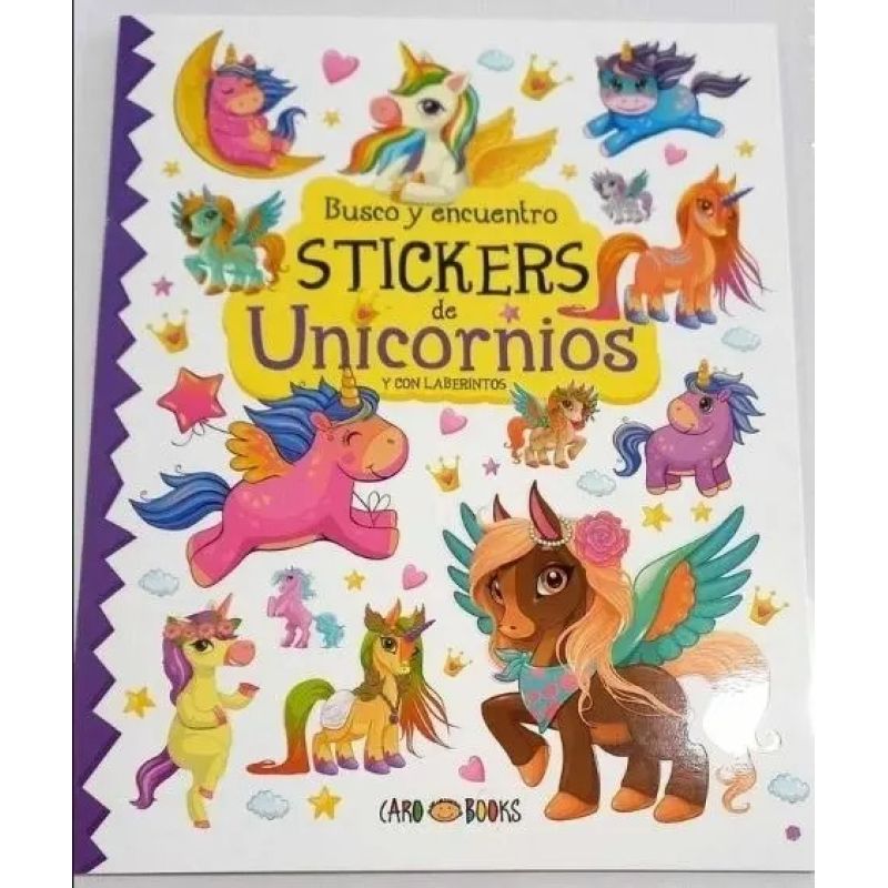 BUSCO Y ENCUENTRO STICKERS DE UNICORNIOS (Nuevo)