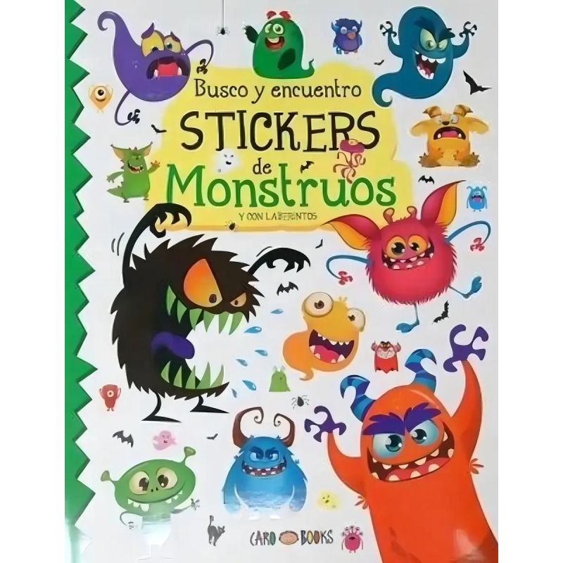 BUSCO Y ENCUENTRO - STICKERS DE MONSTRUOS Y CON LABERINTOS (Nuevo)