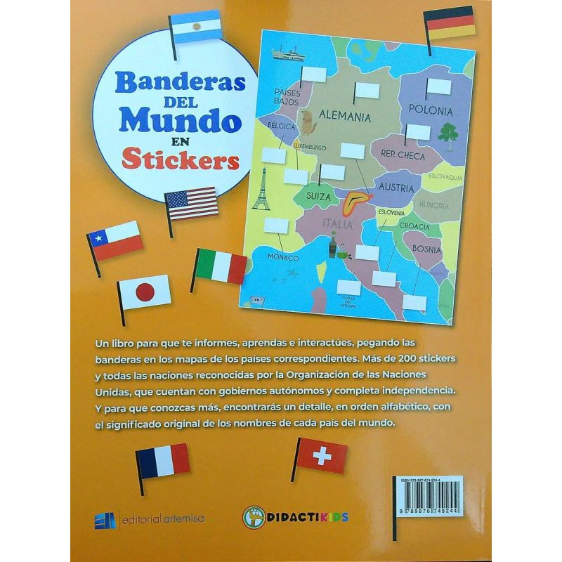 BANDERAS DEL MUNDO EN STICKERS - CON MAS DE 200 STICKERS (Nuevo) - Miniatura 2