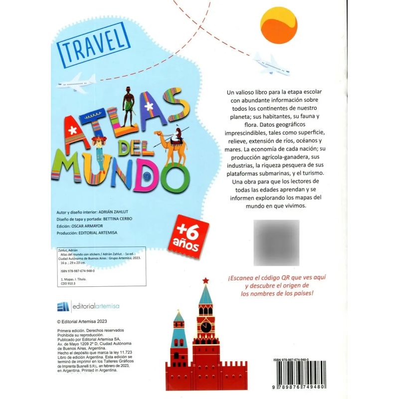 ATLAS DEL MUNDO - CON STICKERS (Nuevo) - Miniatura 2