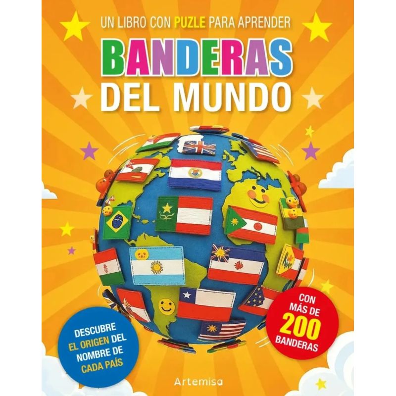 LIBRO Y PUZZLE DE BANDERAS DEL MUNDO (Nuevo) - Miniatura 4