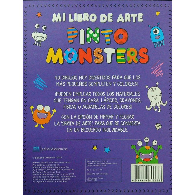 PINTO MONSTERS - MI LIBRO DE ARTE (Nuevo) - Miniatura 2