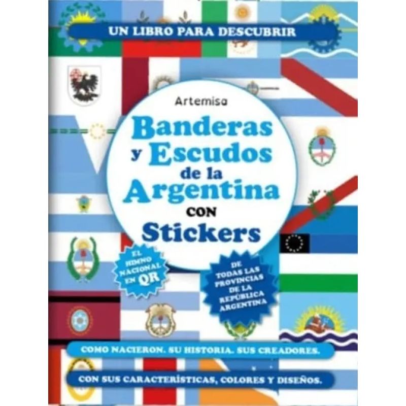 BANDERAS Y ESCUDOS DE LA ARGENTINA CON STICKERS (Nuevo)