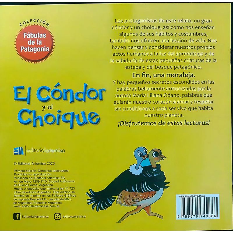 CONDOR Y EL CHOIQUE, EL - FABULAS DE LA PATAGONIA (Nuevo) - Miniatura 2
