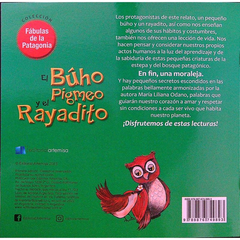 BUHO PIGMEO Y EL RAYADITO, EL - FABULAS DE LA PATAGONIA (Nuevo) - Miniatura 2