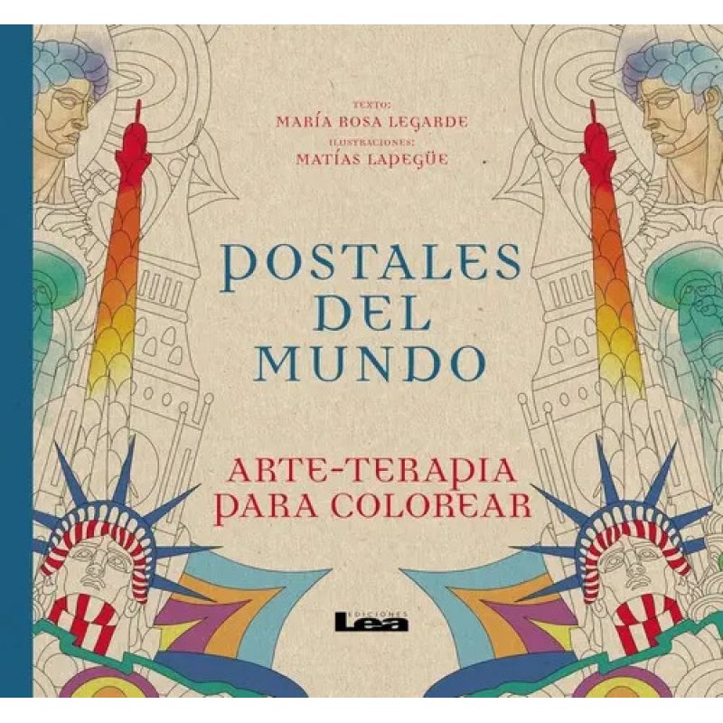 POSTALES DEL MUNDO : ARTE-TERAPIA PARA COLOREAR (Nuevo)