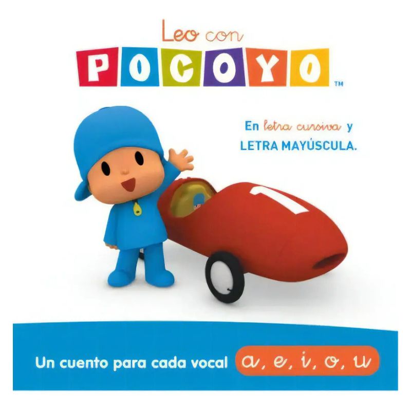 LEO CON POCOYO 1 - EN LETRA CURSIVA Y LETRA MAYÚSCULA - UN CUENTO PARA CADA VOCAL (Nuevo)
