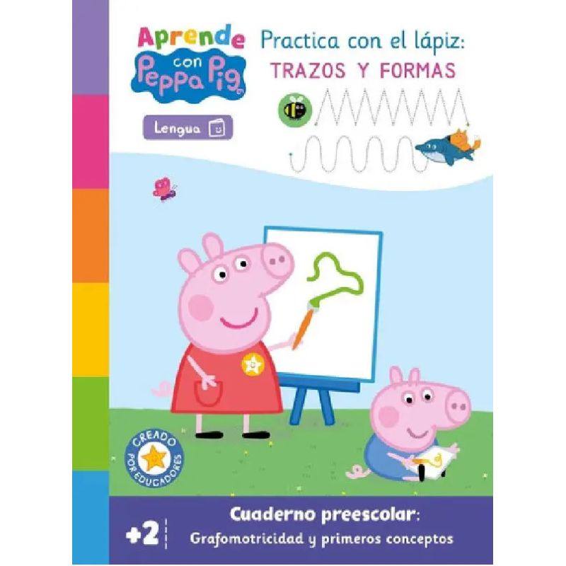 PRACTICA CON EL LAPIZ TRAZOS Y FORMAS - APRENDE CON PEPPA PIG (Nuevo)