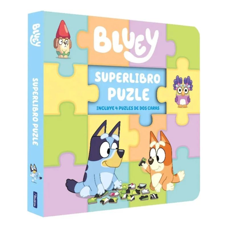 SUPERLIBRO PUZLE - BLUEY - INCLUYE 4 PUZLES DE 2 CARAS - CARTONE (Nuevo)