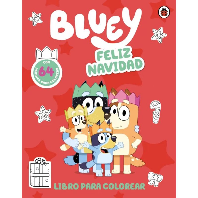 BLUEY - FELIZ NAVIDAD PARA COLOREAR (Nuevo)