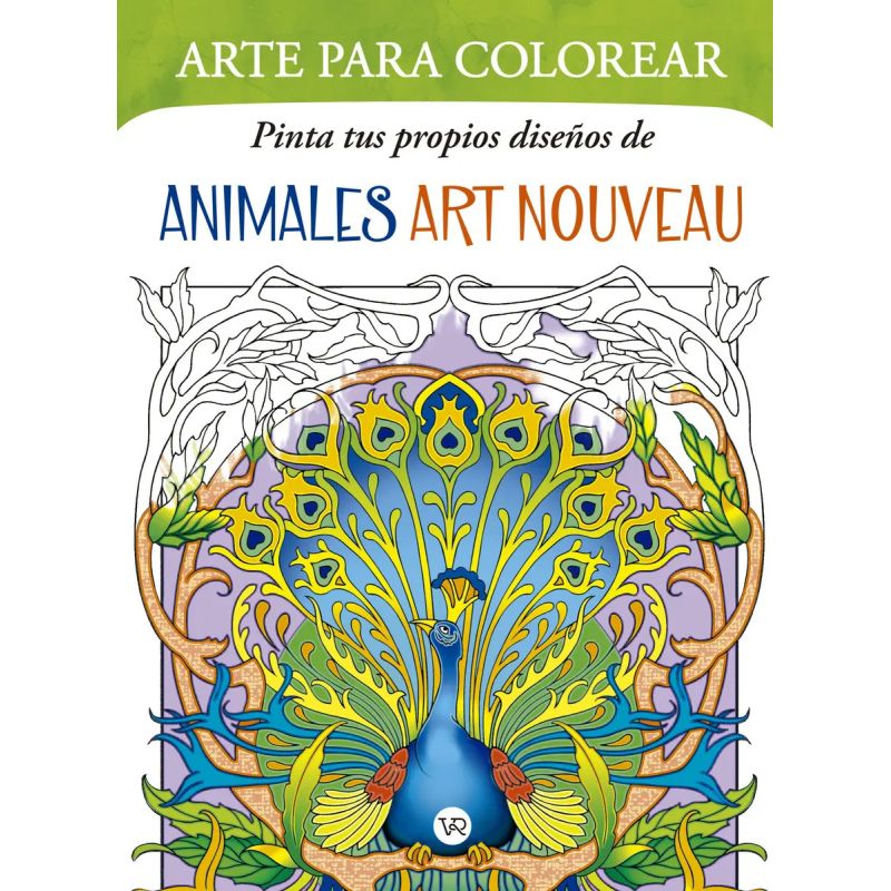 ARTE PARA COLOREAR. PINTA TUS PROPIOS DISEÑOS DE ANIMALES ART NOUVEAU (Nuevo) - Miniatura 3
