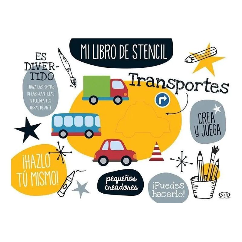 TRANSPORTES - MI LIBRO DE STENCIL (Nuevo)