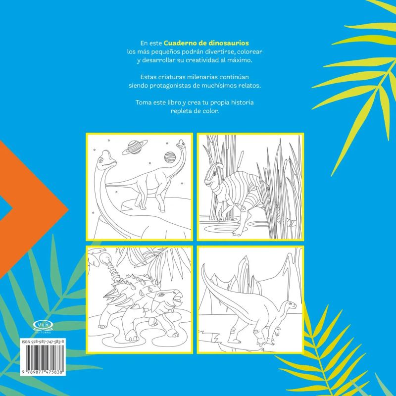 CUADERNO DE DINOSAURIOS - 29 LAMINAS PARA COLOREAR (Nuevo) - Miniatura 4