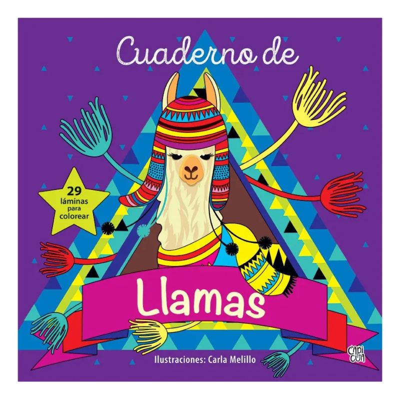 CUADERNO DE LLAMAS - 29 LAMINAS PARA COLOREAR (Nuevo)