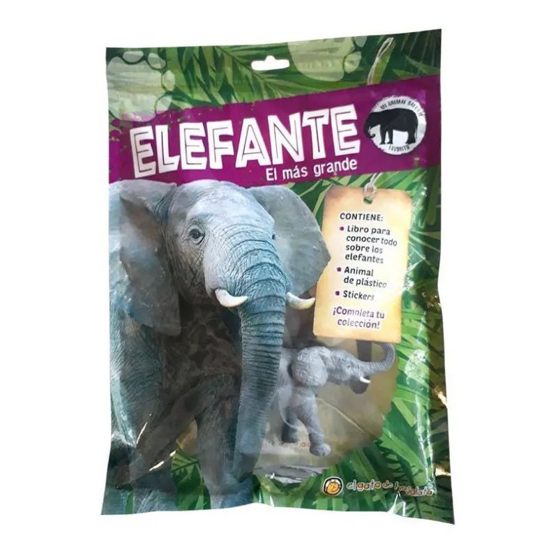 ELEFANTE, EL MAS GRANDE - LIBRO + STICKERS + MUÑECO (Nuevo)