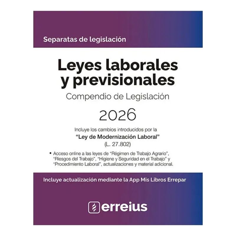 SEPARATA LEYES LABORALES Y PREVISIONALES 2026 (Nuevo)