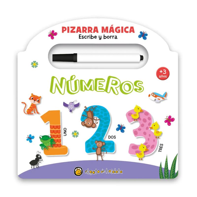 NUMEROS - PIZARRA MAGICA - ESCRIBE Y BORRA - CARTONE (Nuevo)