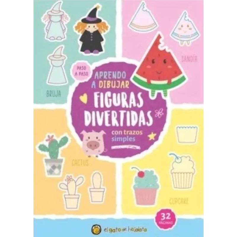 APRENDO A DIBUJAR FIGURAS DIVERTIDAS - LEER, APRENDER, JUGAR Y COLOREAR (Nuevo)