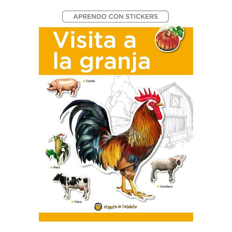 VISITA A LA GRANJA - APRENDO CON STICKERS (Nuevo)