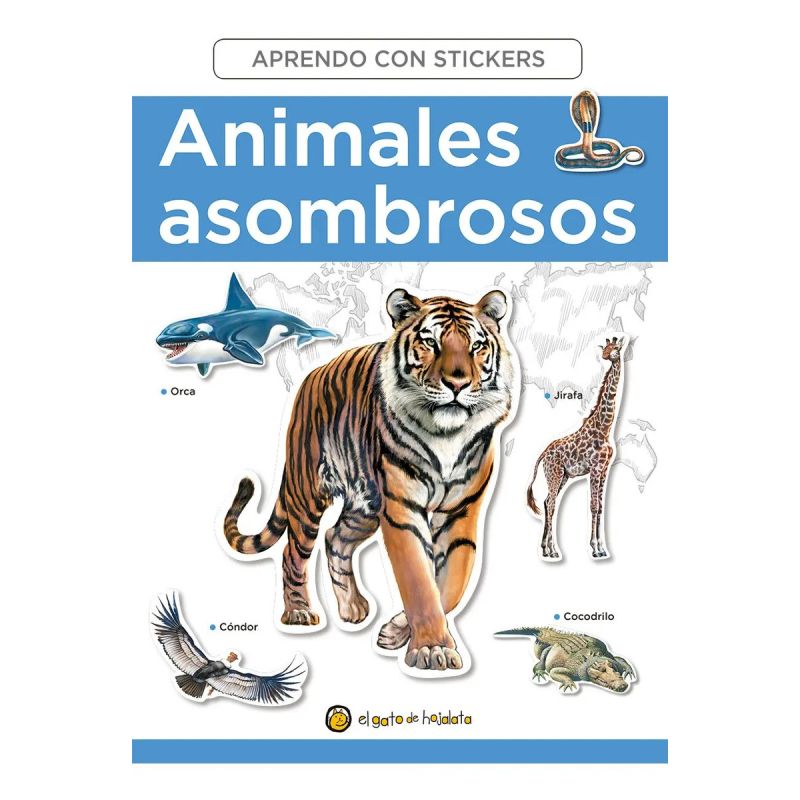 ANIMALES ASOMBROSOS - APRENDO CON STICKERS (Nuevo)