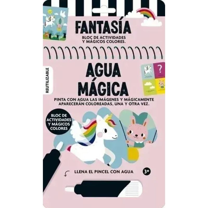 FANTASIA - AGUA MAGICA - BLOC DE ACTIVIDADES Y MAGICOS COLORES - CARTONE (Nuevo)