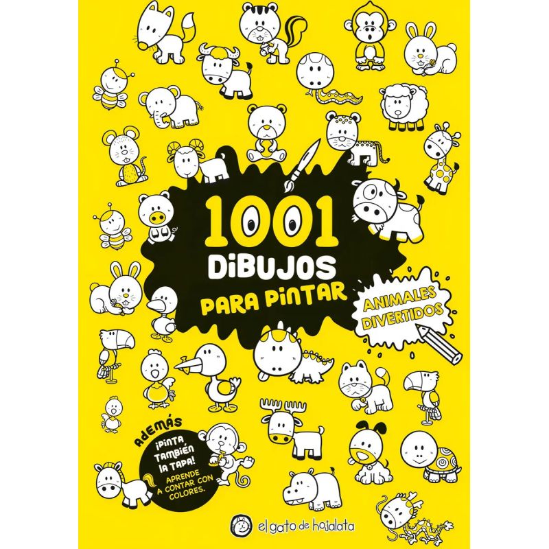 ANIMALES DIVERTIDOS - 1001 DIBUJOS PARA PINTAR (Nuevo)