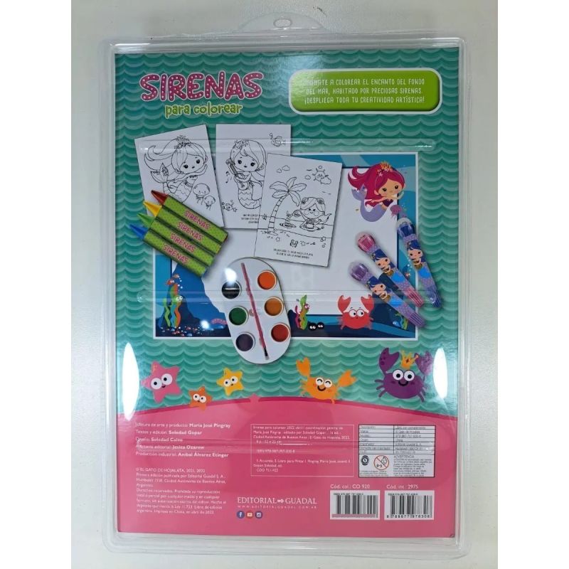 SIRENAS PARA COLOREAR - SUPER PACK COLORES (Nuevo) - Miniatura 2