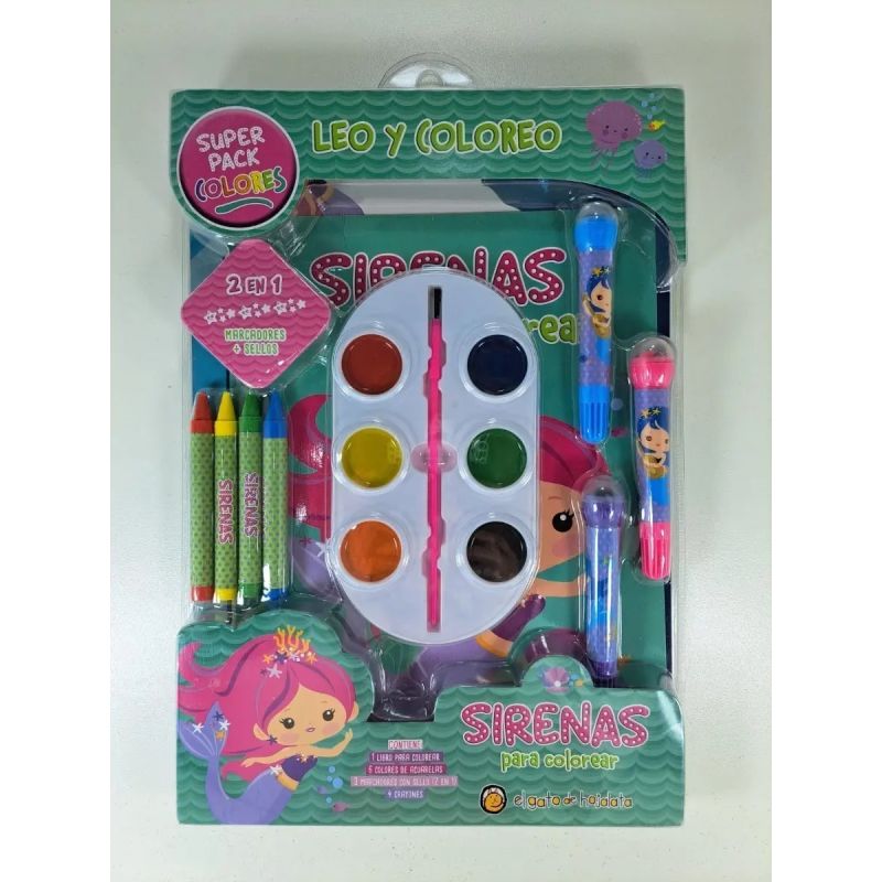 SIRENAS PARA COLOREAR - SUPER PACK COLORES (Nuevo)