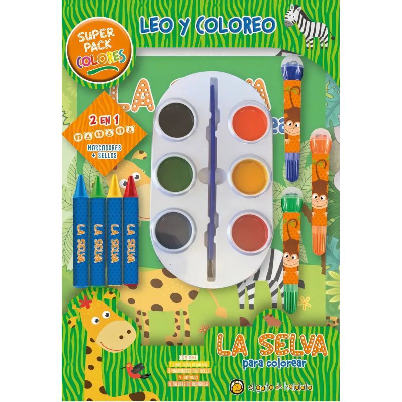 SELVA PARA COLOREAR, LA - SUPER PACK COLORES (Nuevo)
