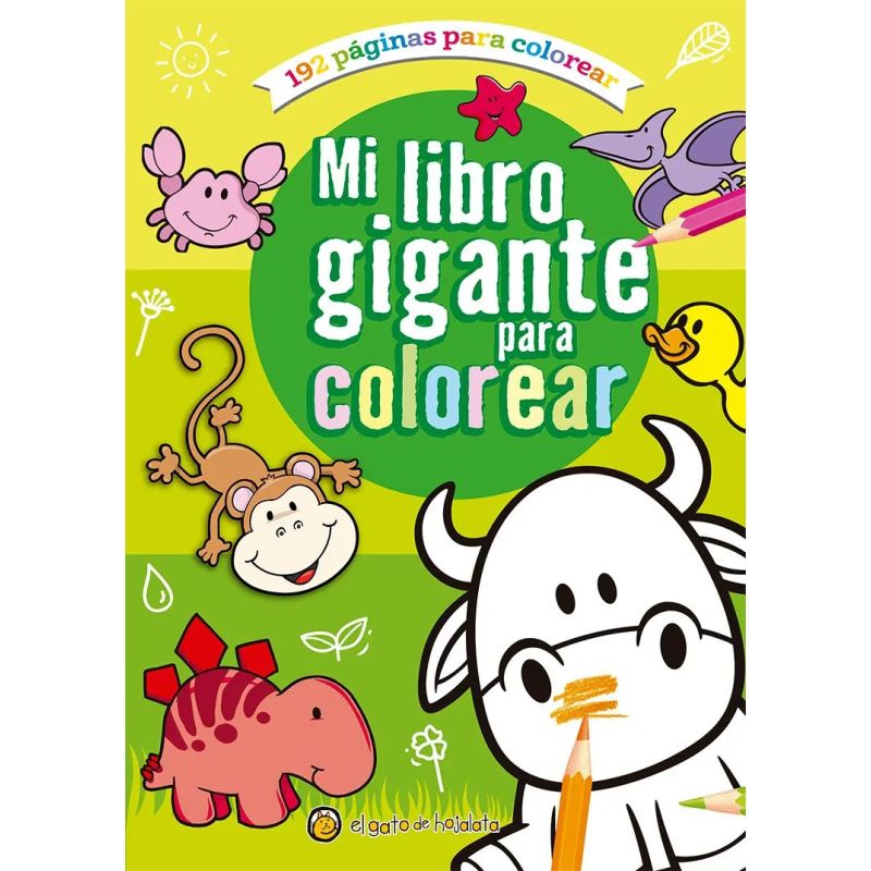 MI LIBRO GIGANTE PARA COLOREAR - TAPA VERDE (Nuevo)