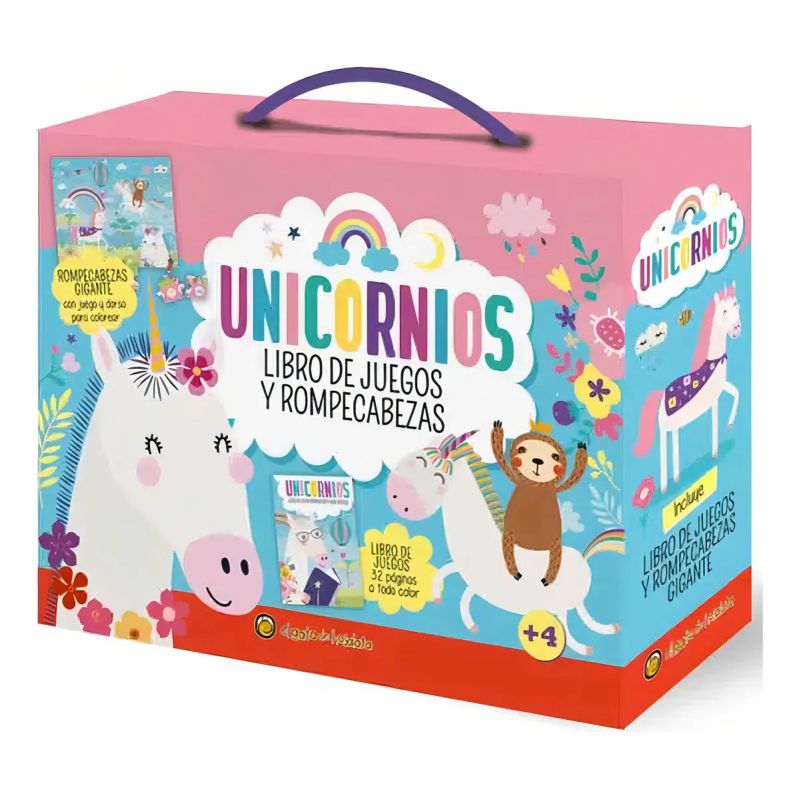 UNICORNIOS - LIBRO DE JUEGOS Y ROMPECABEZAS (Nuevo)