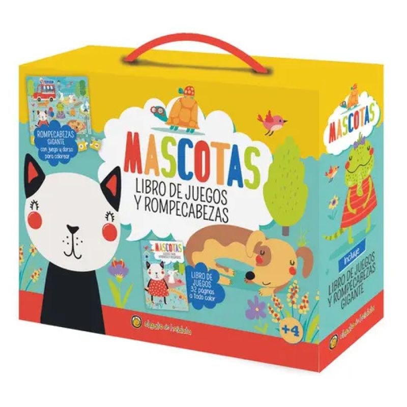 MASCOTAS - LIBRO DE JUEGOS Y ROMPECABEZAS GIGANTE (Nuevo)