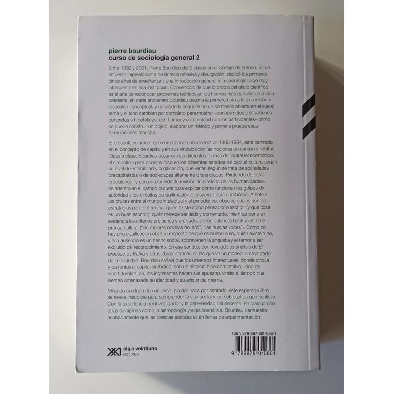 CURSO DE SOCIOLOGIA GENERAL VOL.2 - EL CONCEPTO DE CAPITAL (Nuevo) - Miniatura 2