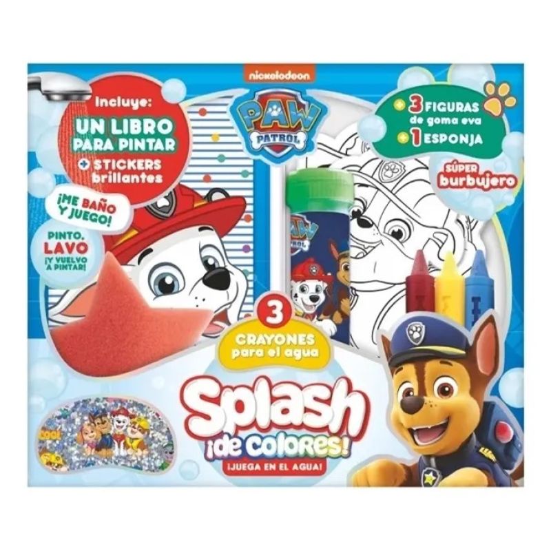 PAW PATROL - CAJA SPLASH DE COLORES - JUEGA EN EL AGUA (Nuevo)