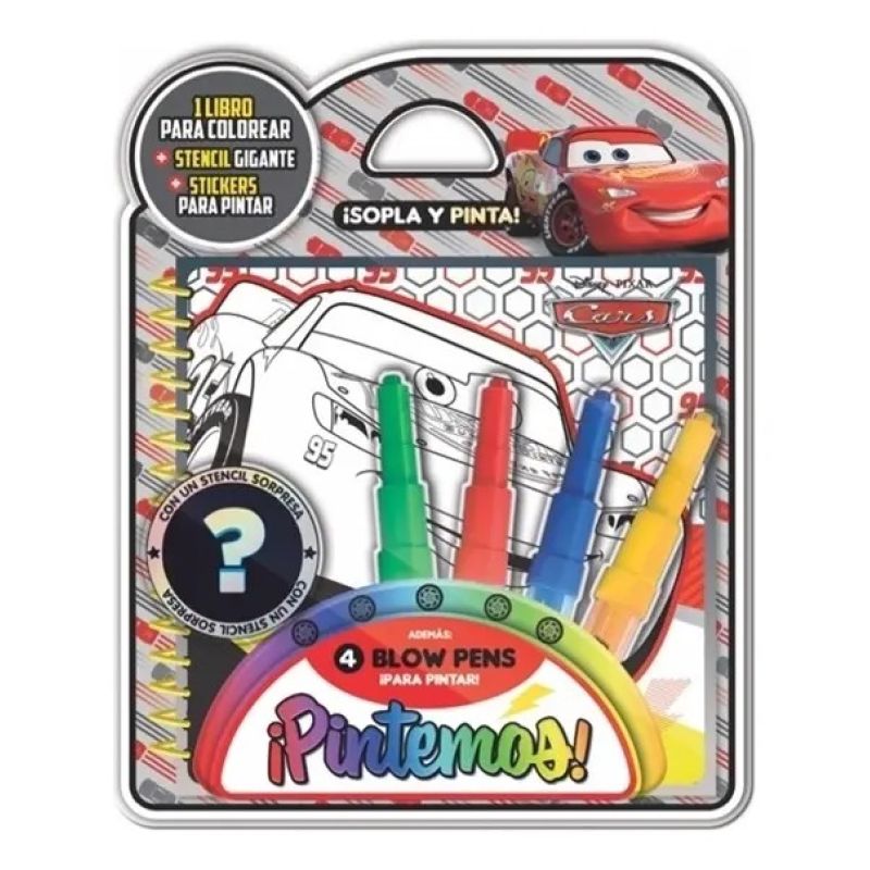 CARS - BLISTER PINTEMOS - SOPLA Y PINTA (Nuevo)