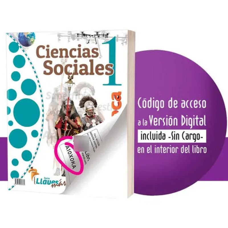 CIENCIAS SOCIALES 1 - EP 7 / ES 1 - SERIE LLAVES MAS + CODIGO VERSION DIGITAL (Nuevo) - Miniatura 2