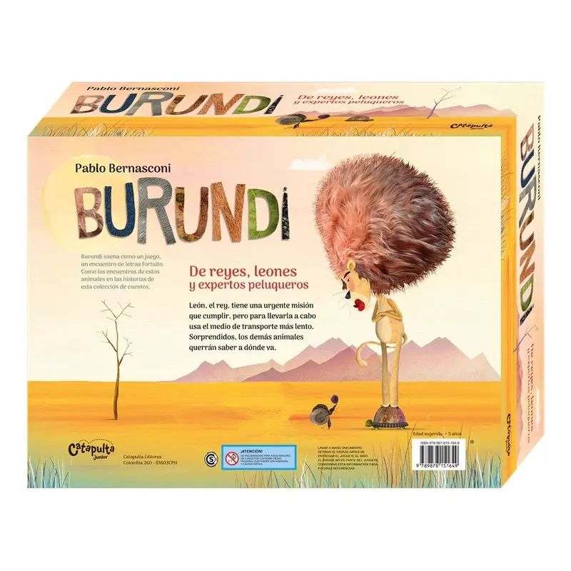 BURUNDI - DE REYES, LEONES Y EXPERTOS PELUQUEROS - COFRE LIBRO + PELUCHE (Nuevo) - Miniatura 2