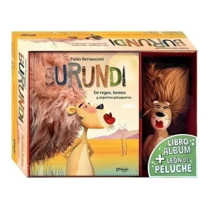 BURUNDI - DE REYES, LEONES Y EXPERTOS PELUQUEROS - COFRE LIBRO + PELUCHE (Nuevo)