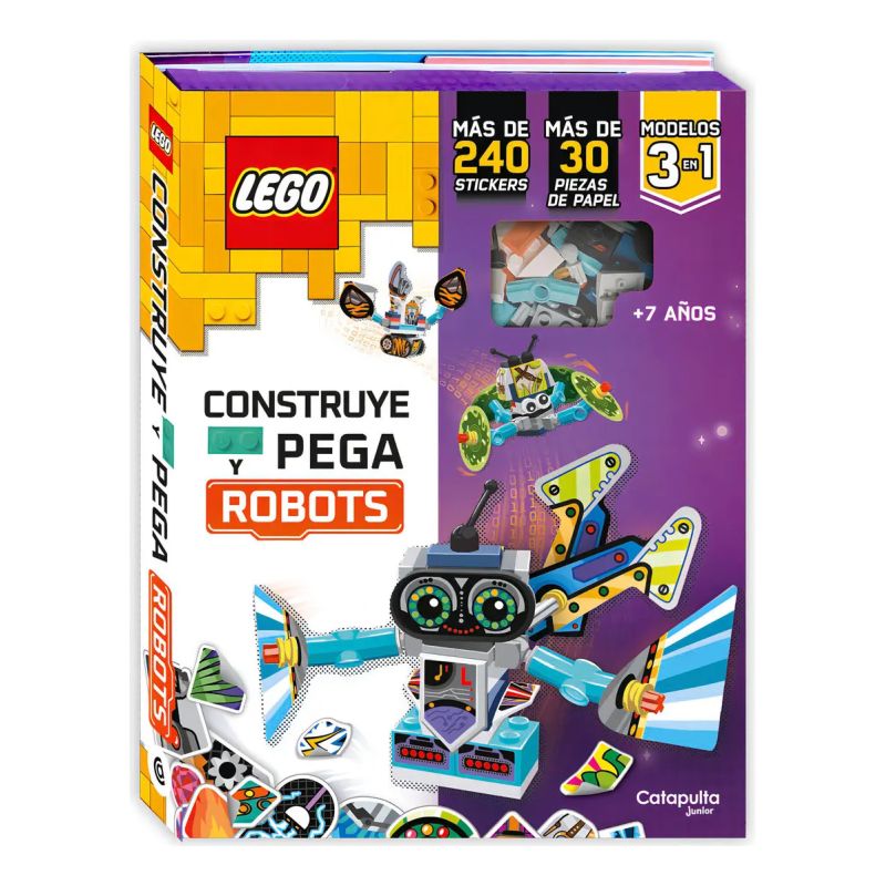 LEGO - CONSTRUYE Y PEGA ROBOTS (Nuevo)