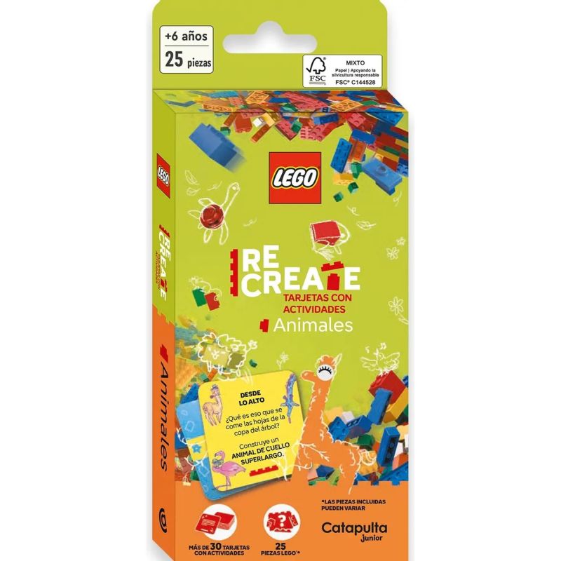 LEGO RECREATE TARJETAS CON ACTIVIDADES - ANIMALES (Nuevo)