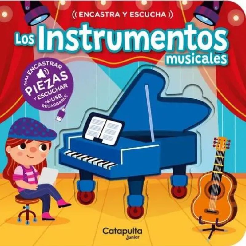 INSTRUMENTOS MUSICALES - ENCASTRA Y ESCUCHA - CARTONE (Nuevo)