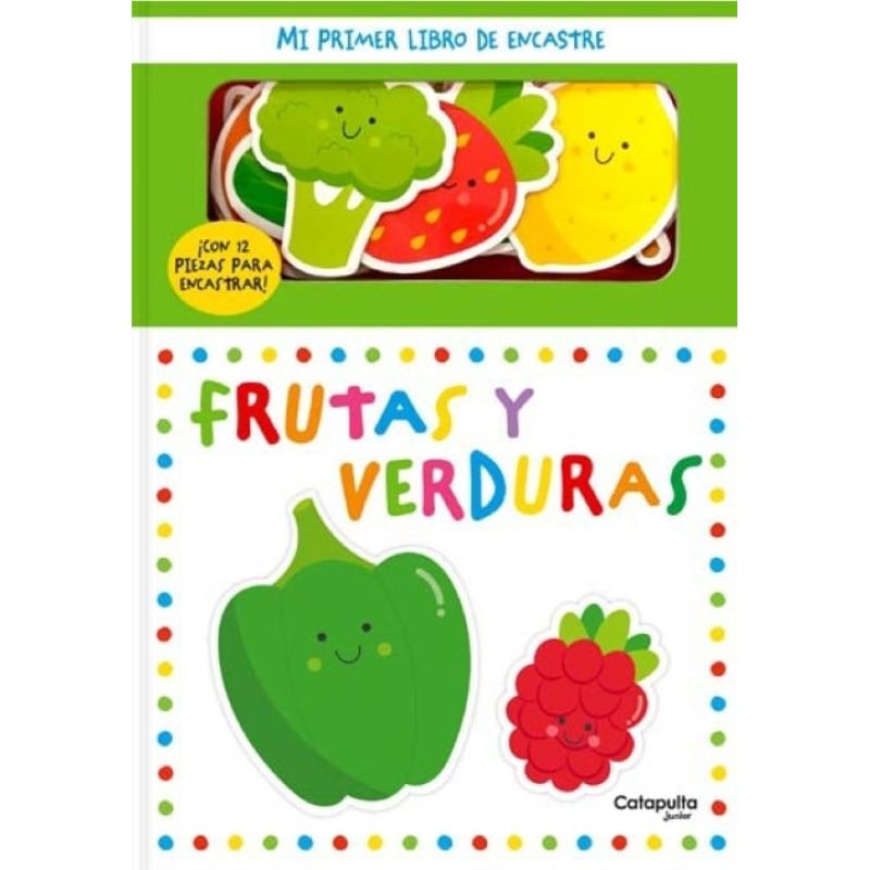 FRUTAS Y VERDURAS - MI PRIMER LIBRO DE ENCASTRE - CARTONE (Nuevo)