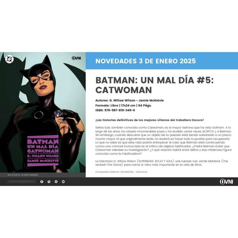 BATMAN - UN MAL DIA - CATWOMAN (Nuevo) - Miniatura 2