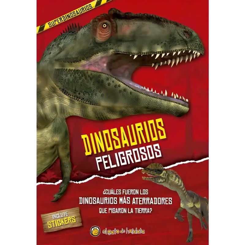 DINOSAURIOS PELIGROSOS - SUPERDINOSAURIOS - INCLUYE STICKERS (Nuevo)
