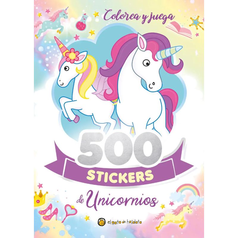 500 STICKERS DE UNICORNIOS - COLOREA Y JUEGA (Nuevo)