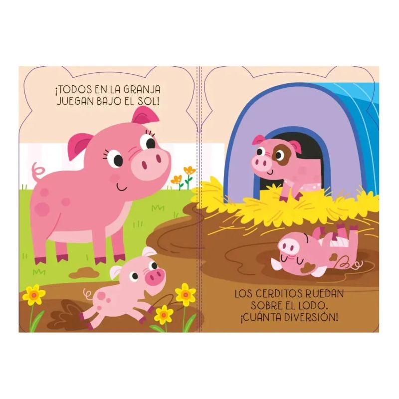 GRANJA: PATO, CORDERO Y CERDO - FAMILIA DE ANIMALES - CARTONE (Nuevo) - Miniatura 3