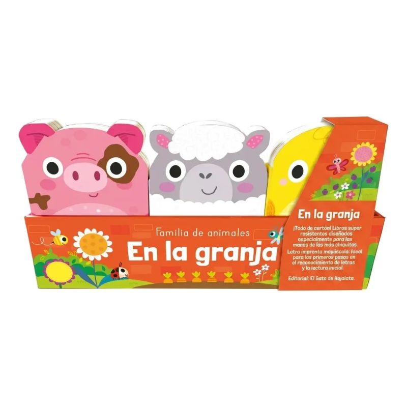 GRANJA: PATO, CORDERO Y CERDO - FAMILIA DE ANIMALES - CARTONE (Nuevo) - Miniatura 2
