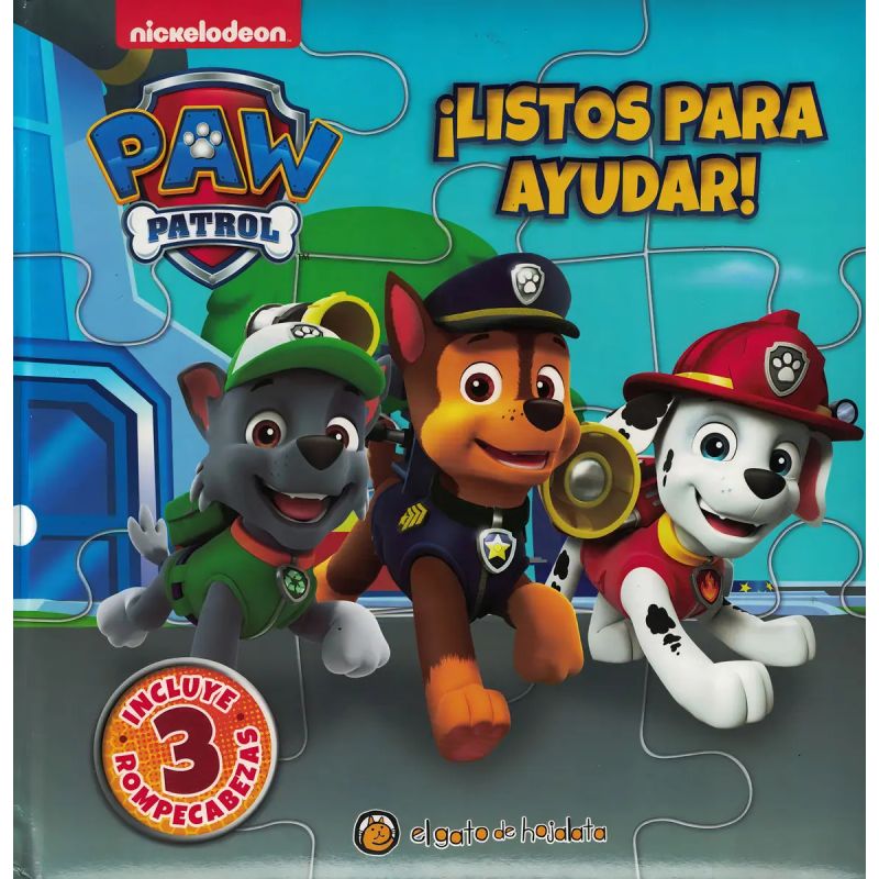LISTOS PARA AYUDAR! - PAW PATROL - 3 ROMPECABEZAS - CARTONE (Nuevo)