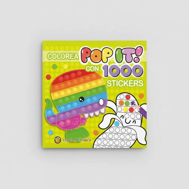 DINOSAURIO - COLOREA POP IT - 1000 STICKERS (Nuevo) - Miniatura 4